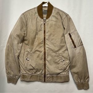 ASOS Mens Small Vintage Bomber Jacket in Tan